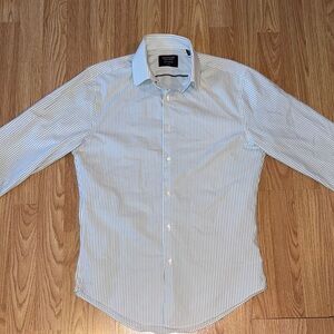 Men's Nordstrom’s TechSmart Trim Fit Small Striped Button-Up Shirt